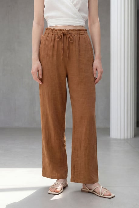 Elastische Bund gerade geschnittene Hose - Image 2