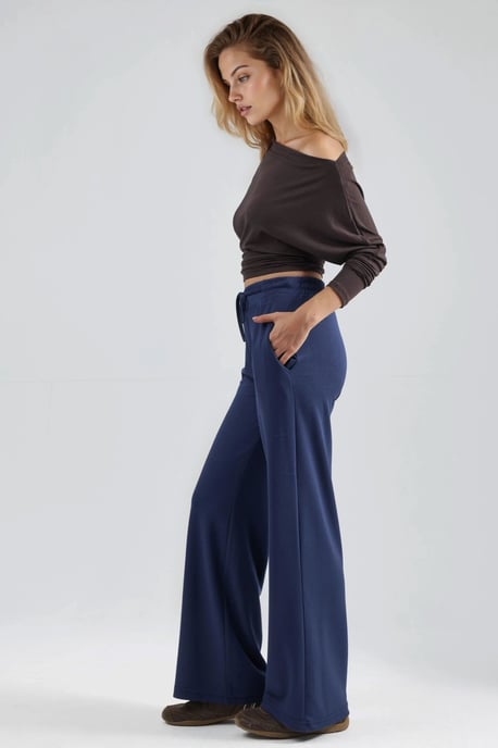 Modal Touch Plissierte Palazzo-Hose - Image 2