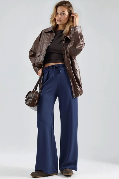 Modal Touch Plissierte Palazzo-Hose - Image 4