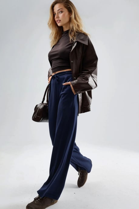 Modal Touch Plissierte Palazzo-Hose - Image 5