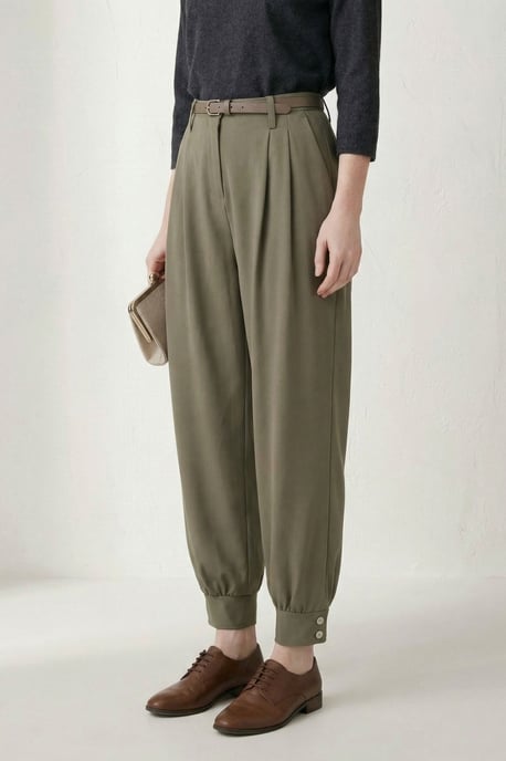 Gürtel-Bedruckte Leg Tailored Hose - Image 4