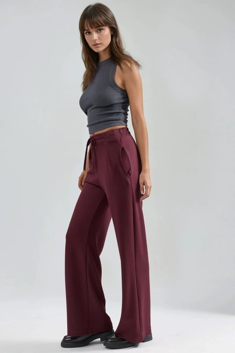 Modal Touch Plissee Palazzo-Hose - Image 2