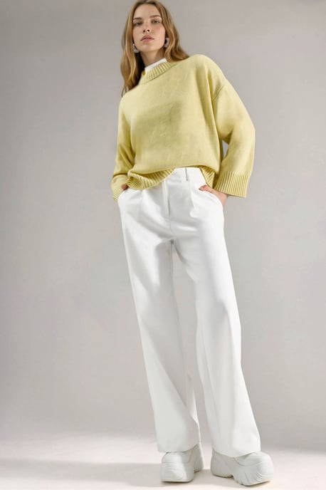 Hohe Taille Weite Palazzo-Hose - Image 6