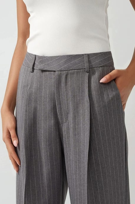 Faltenstreifen Gerade Bein Hose - Image 3