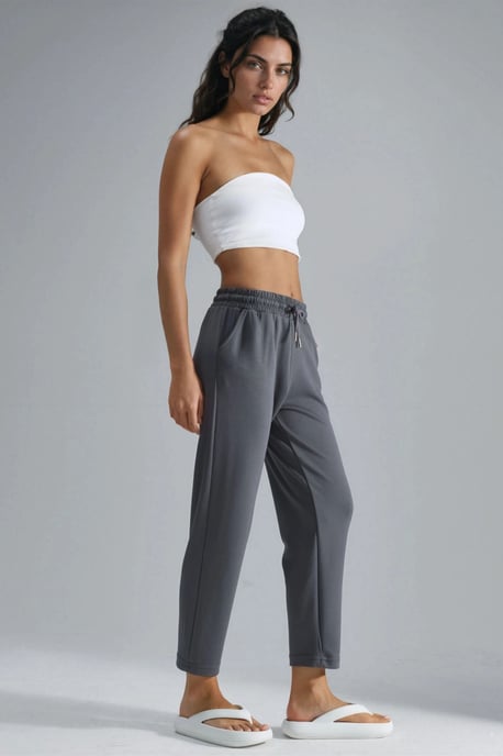 Modal Touch Elastische Taille Karottenform Jogginghosen - Image 2