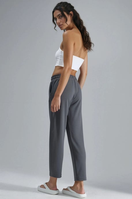 Modal Touch Elastische Taille Karottenform Jogginghosen - Image 3