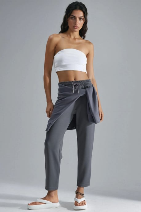 Modal Touch Elastische Taille Karottenform Jogginghosen - Image 6