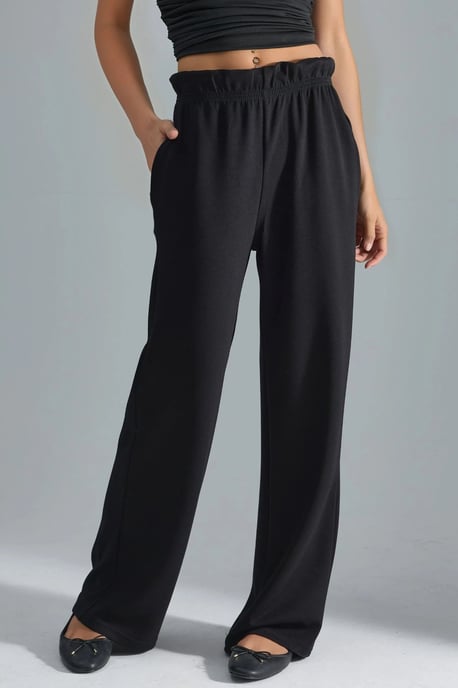 Modal Touch Elastischer Taillen Gerade Beinform Hose - Image 1