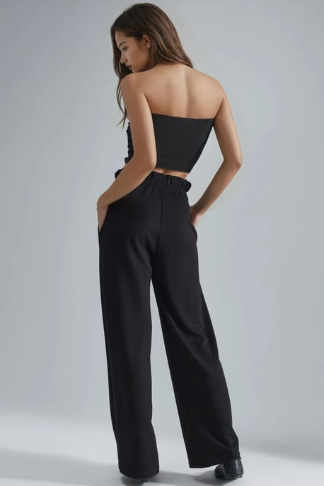 Modal Touch Elastischer Taillen Gerade Beinform Hose - Image 3