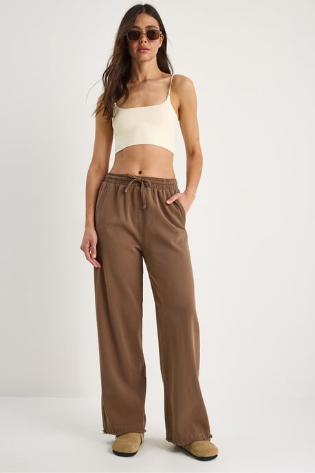 Elastische Bund gerade geschnittene Hosen - Image 1