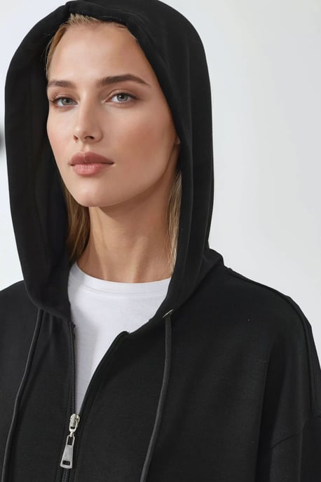 Hooded Long Sleeve Hoodie mit Reißverschluss - Image 3