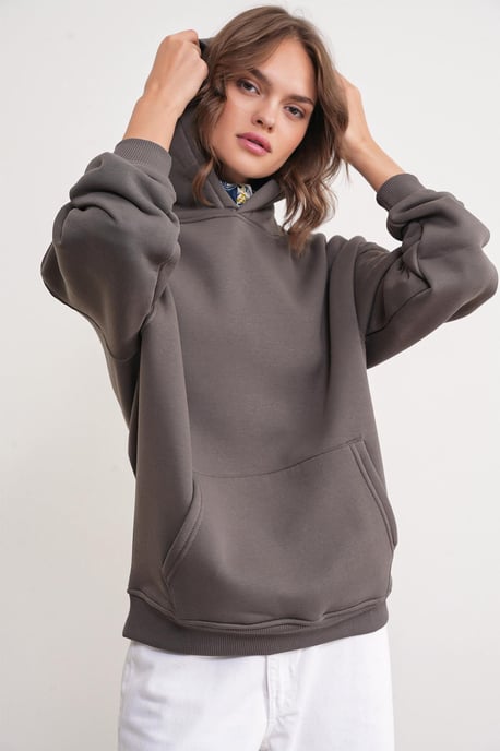 Übergroßer Kapuzenpullover mit Tasche - Image 3