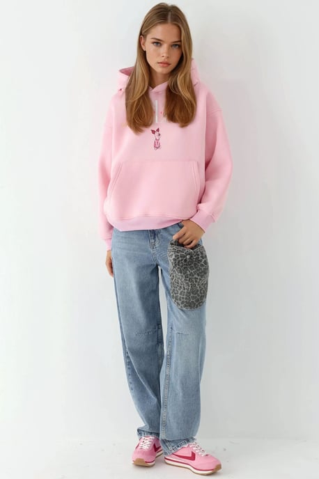 Übergroßer bedruckter Kapuzenpullover - Image 5