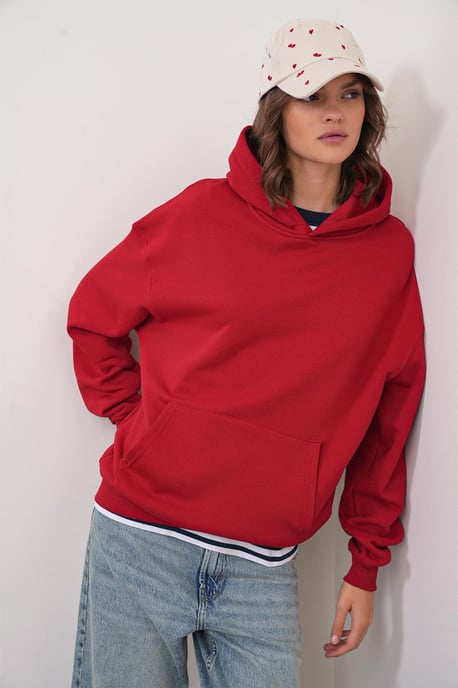 Übergroßer Kapuzenpullover mit Tasche - Image 3