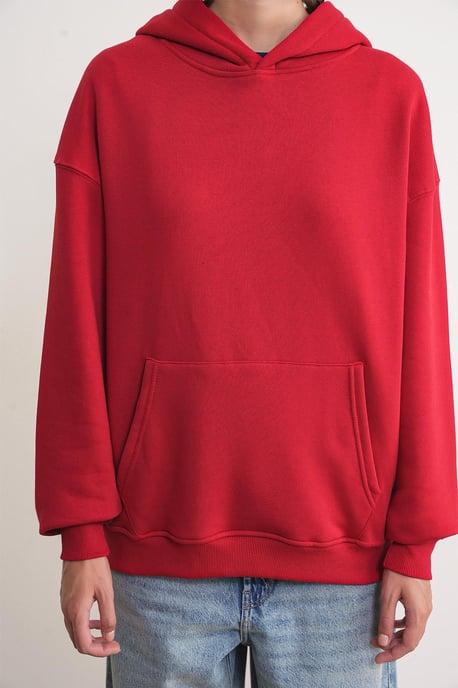 Übergroßer Kapuzenpullover mit Tasche - Image 5