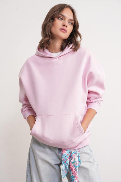 Übergroßer Kapuzenpullover mit Tasche - Image 3