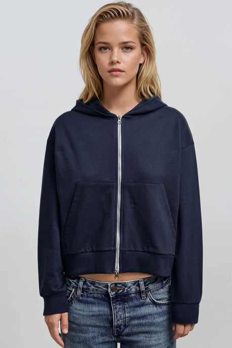 Oversized Kapuzen-Zipfel-Strick-Sweatshirt - Image 5