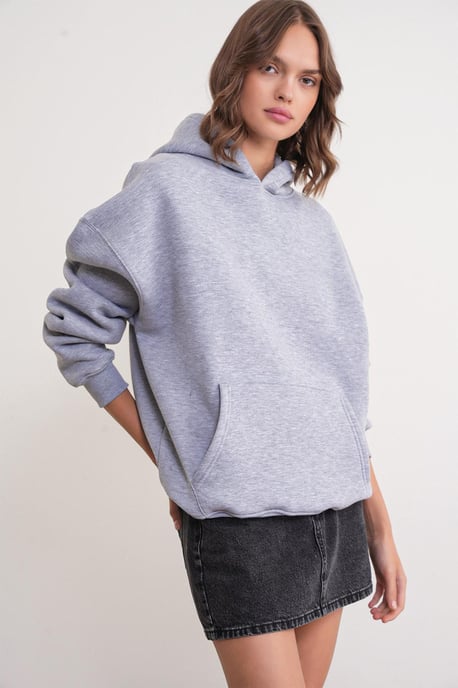 Übergroßer Kapuzenpullover mit Tasche - Image 3