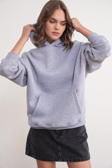 Übergroßer Kapuzenpullover mit Tasche - Image 4