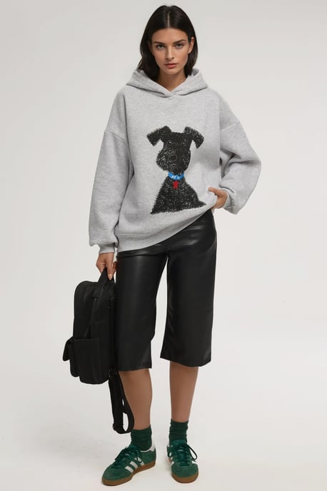 Übergroßer bedruckter Kapuzenpullover - Image 2