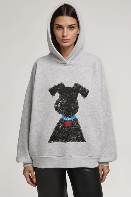 Übergroßer bedruckter Kapuzenpullover - Image 5