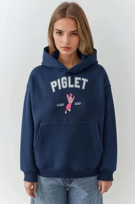 Übergroßer bedruckter Kapuzenpullover - Image 6