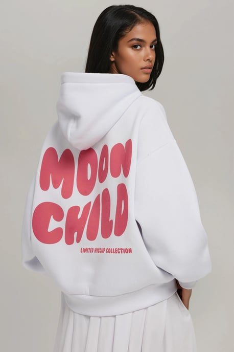 Übergroßer bedruckter Kapuzenpullover - Image 1