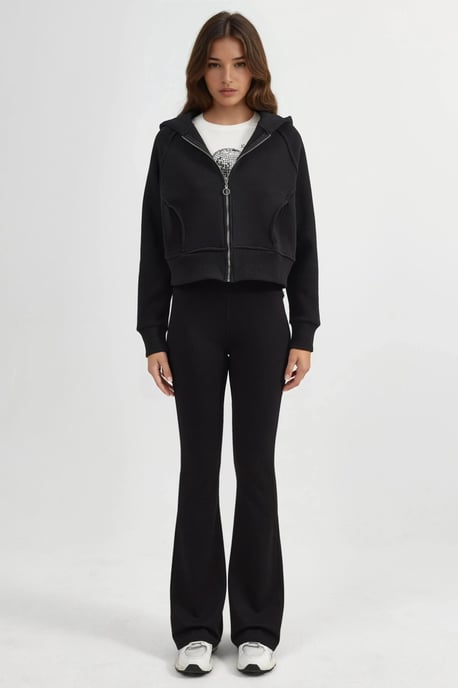 Lässiger Fit mit Reißverschluss-Hoodie - Image 4