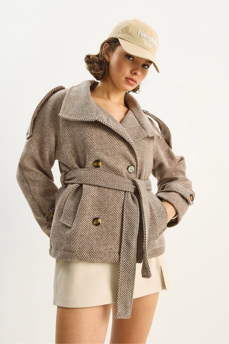 Lässige Passform Jacke mit Knopfverschluss - Image 3