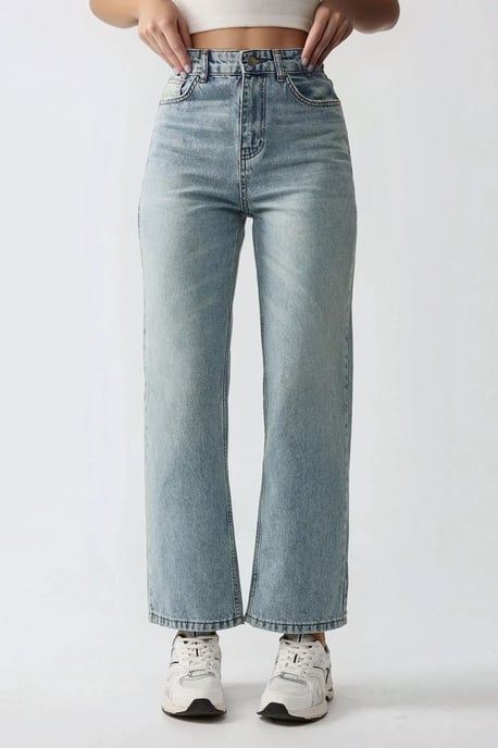 Gerade geschnittene Denim-Jeans - Image 3