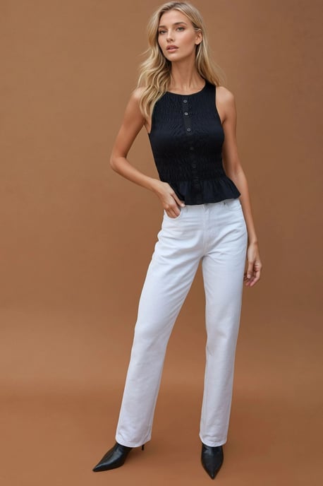 Hochtaillierte Gerade Jeans - Image 5