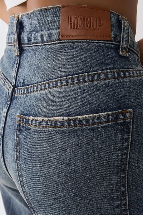 Normale Taille Gerade Bein Denim Jeans - Image 5
