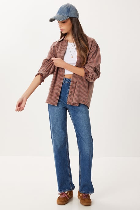 Hochtaillierte gerade Jeans - Image 2