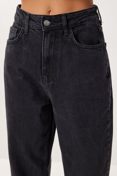 Hochtaillierte gerade Denim-Jeans - Image 5