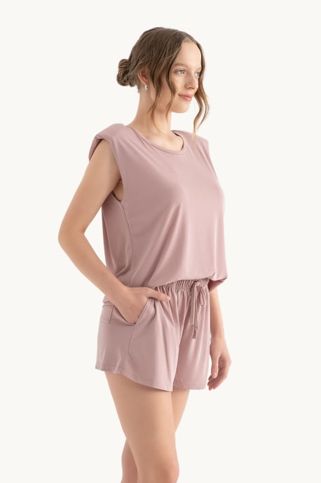 Rundhals Rohkante Ärmelloses Tanktop - Image 2