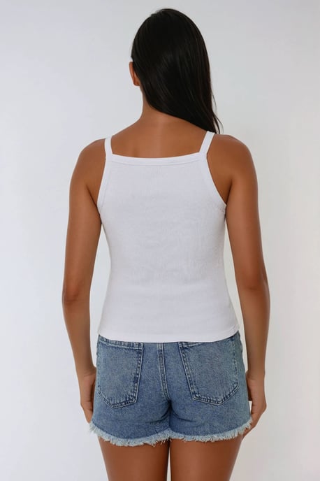 Halter-Neck Enganliegendes Basic Tanktop - Image 5