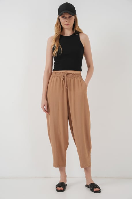 Strukturierte Salwar-Hosen mit Kordelzugbund - Image 3