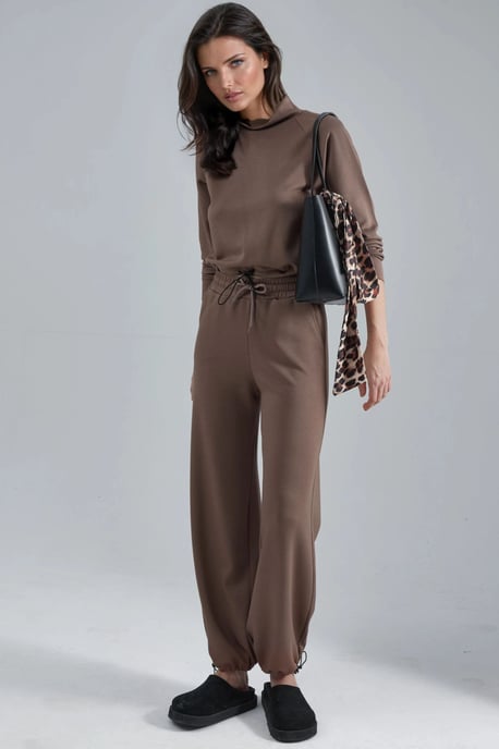 Modal Touch Halbhalsbluse & Hose mit elastischem Bund - Image 4