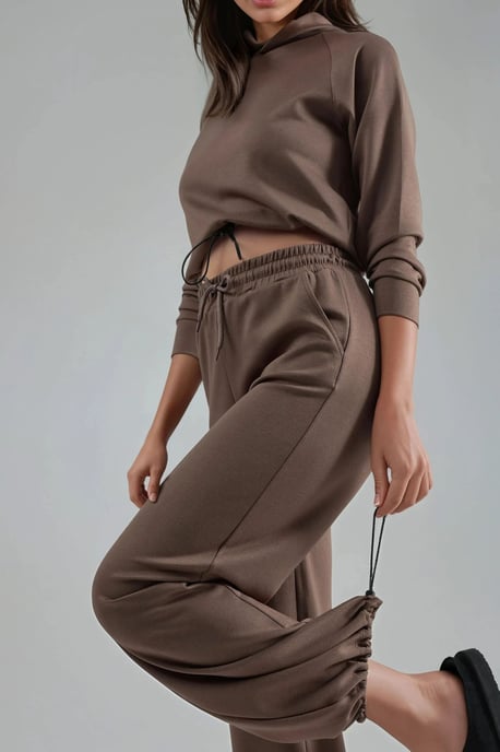 Modal Touch Halbhalsbluse & Hose mit elastischem Bund - Image 5