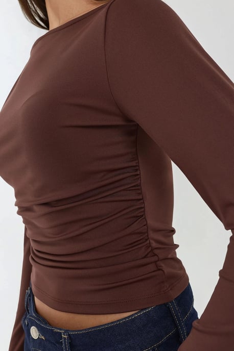 Boots-Ausschnitt Langarm Slim Fit Stricktop - Image 2