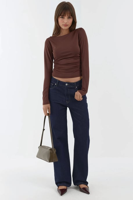 Boots-Ausschnitt Langarm Slim Fit Stricktop - Image 5
