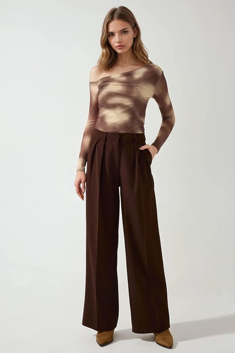 Asymmetrische Kragen-Tüllbluse - Image 4