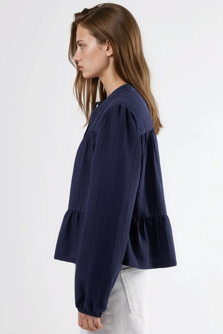 Bluse mit langen Ärmeln und Tippet-Kragen - Image 6