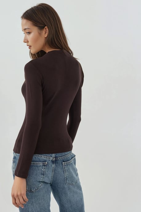 Ultraweiches Slim-Fit Rundhals Langarm-Basic-Top - Image 4