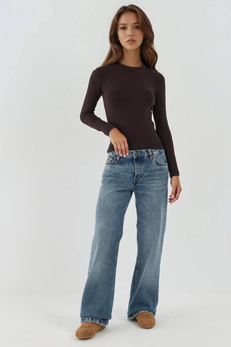 Ultraweiches Slim-Fit Rundhals Langarm-Basic-Top - Image 5