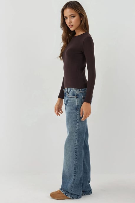 Ultraweiches Slim-Fit Rundhals Langarm-Basic-Top - Image 6