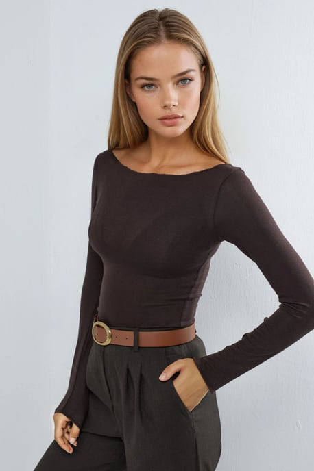 Boots-Ausschnitt Cashmere-Mischung Ultra-Leichtbluse - Image 2