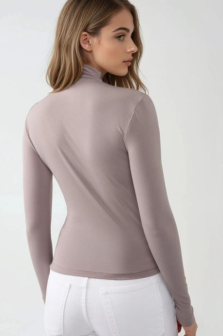 Bluse mit hohem Kragen und Drapierungsdetails - Image 4