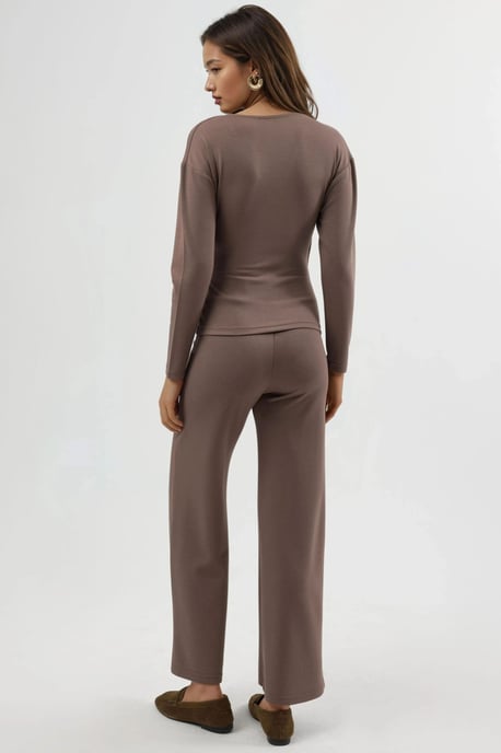 Accessorized Detail Bluse & Hose Zweiteiler Set - Image 3