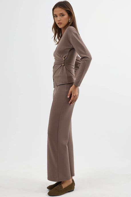 Accessorized Detail Bluse & Hose Zweiteiler Set - Image 5